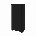 Ver imagem 2 de Armário Alto para Escritório com Portas e 4 Prateleiras 80 x 45 x 160 cm F5 Office Cor:Preto