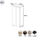 Ver imagem 3 de Armário Alto para Escritório com Portas e 4 Prateleiras 80 x 45 x 160 cm F5 Office Cor:Preto
