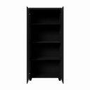 Ver imagem 4 de Armário Alto para Escritório com Portas e 4 Prateleiras 80 x 45 x 160 cm F5 Office Cor:Preto