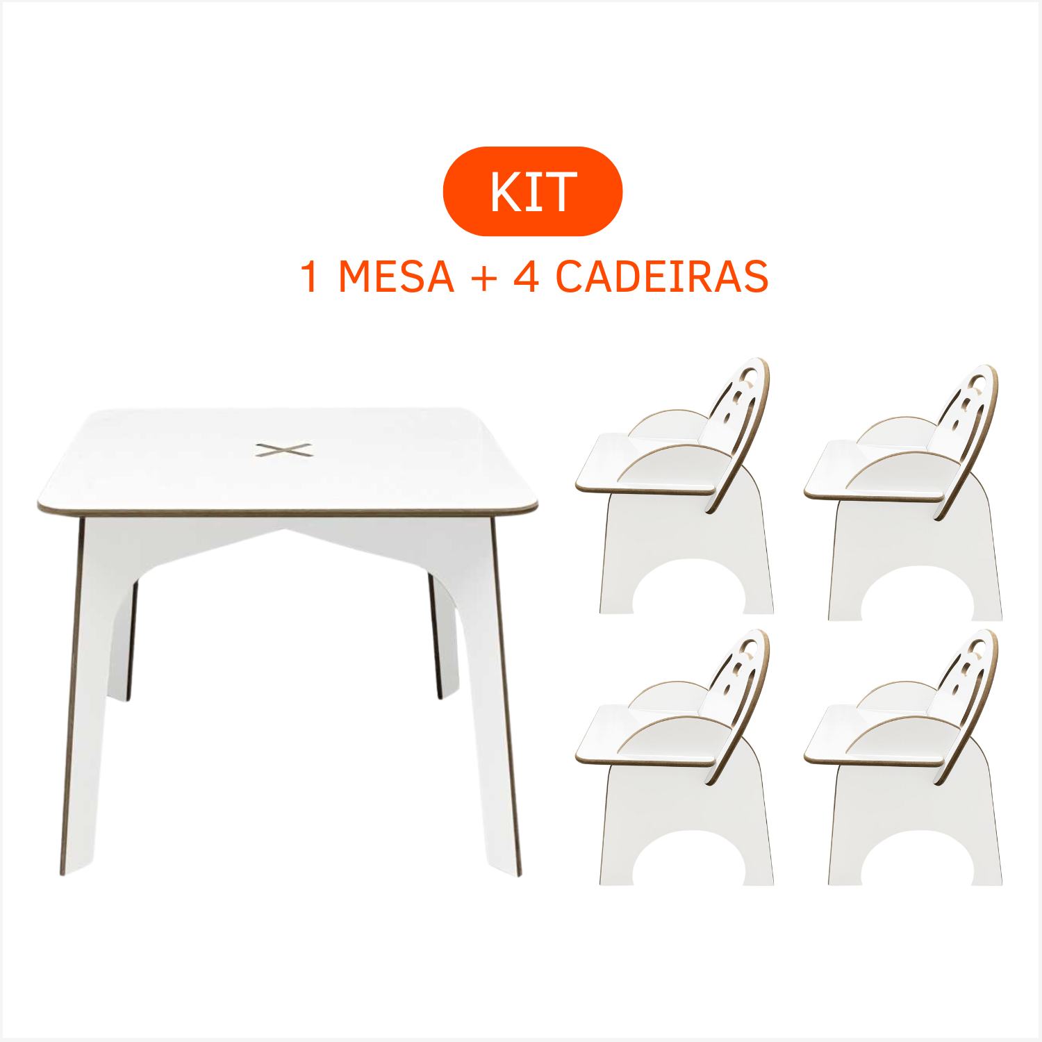 Kit Mesinha para Criança Educativa com 4 Cadeiras Portátil Brinquedo Encaixe Infantil Multifuncional - 8