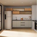 Ver imagem 2 de Cozinha Modulada 7 Peças 5 Aéreos 2 Balcões Nara CabeCasa MadeiraOriginals