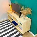 Ver imagem 3 de Rack de TV 3 Nichos Woods Natural e Preto
