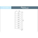 Ver imagem 3 de Armário Sapateira Casal Az1006 C/ 8 Prateleiras Amêndoa/branco - Tecno Mobili