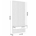 Ver imagem 6 de Painel Ripado para TV 60 pol com Bancada Suspensa Orgânica 141cm Slats L05 Tauari Gris Fosco - Lyam
