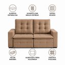 Ver imagem 3 de Sofa Retratil e Reclinavel 3 Lugares Soberano Marrom Inovaflex