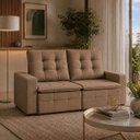 Ver imagem 5 de Sofa Retratil e Reclinavel 3 Lugares Soberano Marrom Inovaflex