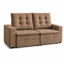 Ver imagem 2 de Sofa Retratil e Reclinavel 3 Lugares Soberano Marrom Inovaflex