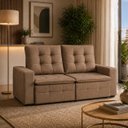 Ver imagem 1 de Sofa Retratil e Reclinavel 3 Lugares Soberano Marrom Inovaflex