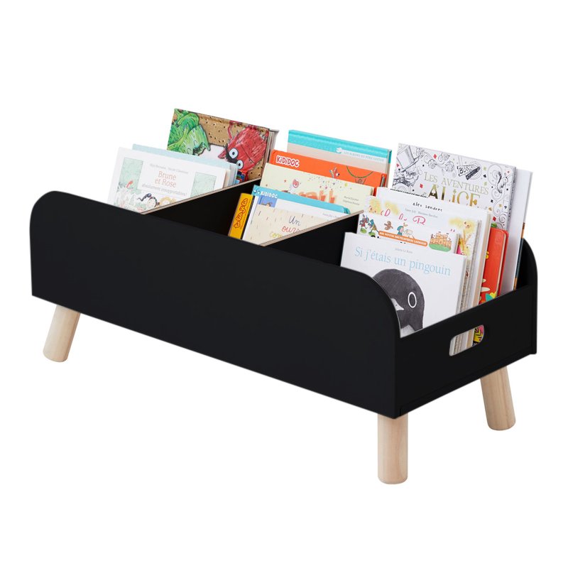 Porta Livros Revisteiro Infantil De Chão c/ pé palito - Montessori - 60cm