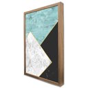 Ver imagem 3 de Quadro Decorativo Caixa Geométrico Mármore Luxo Prime Tacolado Moldura Caixa 3cm Madeira sem Vidro 8