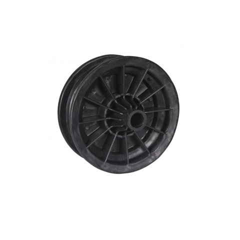 Kit 2 Roda Aro Plástico Preto Carrinho Mão Eixo 1" -metasul
