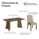 Ver imagem 4 de Conjunto Sala de Jantar Tampo de Vidro 4 Cadeiras Rustic/imperial Braga Madesa