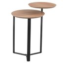 Ver imagem 1 de Mesa Lateral Industrial Chanfrada Artesano 44 Cm (largura) 2 Tampos Mdp Hanover (mel) Pé Aço Preto