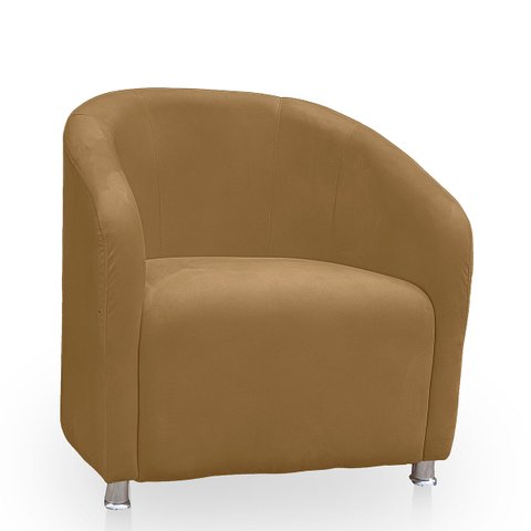 Poltrona Redonda Moderna e Confortavel Alicia Suede