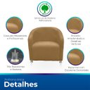 Ver imagem 3 de Poltrona Redonda Moderna e Confortavel Alicia Suede