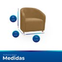 Ver imagem 6 de Poltrona Redonda Moderna e Confortavel Alicia Suede