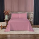 Ver imagem 3 de Roupa de Cama Lençol Casal Completo 400 Fios Percal 4 Peças Ponto Palito Anti-pilling com Toque 100%