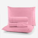 Ver imagem 1 de Roupa de Cama Lençol Casal Completo 400 Fios Percal 4 Peças Ponto Palito Anti-pilling com Toque 100%