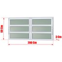 Ver imagem 3 de Basculante Alumínio 2 Seções 60 x 200 Elite V.Boreal Branco Brimak