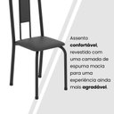 Ver imagem 4 de Cadeiras para Sala de Jantar 6 Unidades Lívia Preto/Liso