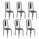 Ver imagem 1 de Cadeiras para Sala de Jantar 6 Unidades Lívia Preto/Liso