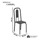 Ver imagem 3 de Cadeiras para Sala de Jantar 6 Unidades Lívia Preto/Liso