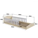 Ver imagem 4 de Cama Infantil Encanto Montessoriana Carvalho Araguaia/branco - Completa Móveis