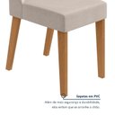 Ver mais imagens de Kit 4 Cadeiras de Jantar Estofadas Luar Marrom Amêndoa/Bege