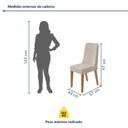 Ver imagem 3 de Kit 4 Cadeiras de Jantar Estofadas Luar Marrom Amêndoa/Bege