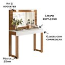 Ver imagem 4 de Penteadeira Camarim Rill 110 cm Cinamomo Mell Branco MBL