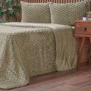 Ver imagem 2 de Kit Colcha Casal Luxor Jacquard 100% Poliéster 210x230cm Folha Seca