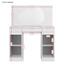 Ver imagem 5 de Penteadeira com Espelho 133cm x 105cm Mimo Branco