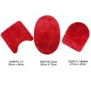 Ver imagem 4 de Jogo De Banheiro 3 Peças Cronos Pratatêxtil.:Vermelho