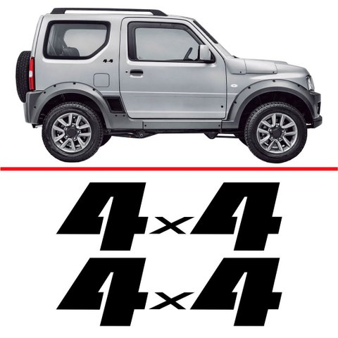 Adesivo Vinil Plotado 4x4 Lateral Par Veículo Off Road
