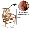 Ver imagem 2 de Conjunto De Bambu 2 Cadeiras E Mesa P/ Area Interna/externa Cor Ac19