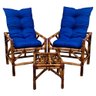 Conjunto De Bambu 2 Cadeiras E Mesa P/ Area Interna/externa Cor Ac19 - 1
