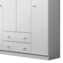 Ver imagem 3 de Guarda Roupa Infantil 4 Portas 2 Gavetas Ellie P04 Branco - Mpozenato