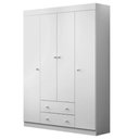 Ver imagem 1 de Guarda Roupa Infantil 4 Portas 2 Gavetas Ellie P04 Branco - Mpozenato
