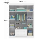Ver imagem 4 de Guarda Roupa Infantil 4 Portas 2 Gavetas Ellie P04 Branco - Mpozenato