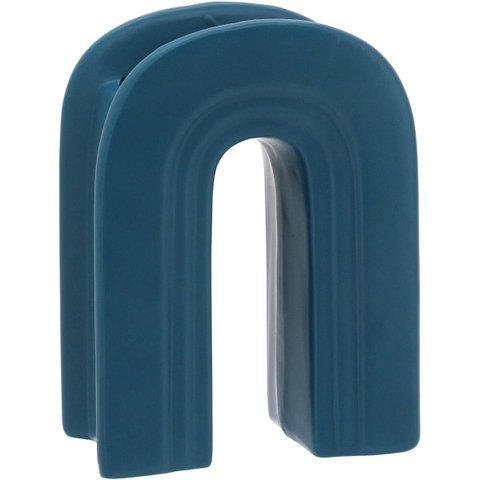 Opala Vaso 18x13x7cm Cerâmica Azul