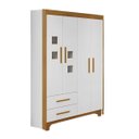 Ver imagem 3 de Kit Quarto Completo para Bebê Soninho Branco Amadeirado