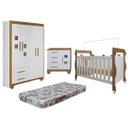Ver imagem 2 de Kit Quarto Completo para Bebê Soninho Branco Amadeirado