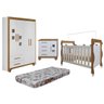 Kit Quarto Completo para Bebê Soninho Branco Amadeirado - 2
