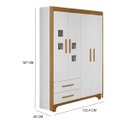 Ver imagem 4 de Kit Quarto Completo para Bebê Soninho Branco Amadeirado