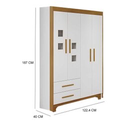 Kit Quarto Completo para Bebê Soninho Branco Amadeirado - 4