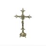 Crucifixo Cruz Bronze Processional Mesa Igreja Altar - 3