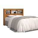 Ver imagem 2 de Cabeceira Lisboa com Prateleiras e Nicho Organizador P/ Cama Box Queen 160cm Quarto Casal:nature/off