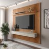 Home Ripado Antares 1.4 com Gavetas para Tv até 55 Polegadas Cinamomo com Off White - 2