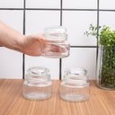 Ver imagem 6 de Kit 3 potes de vidro com tampa herméticos redondos 350ml - Mozcada