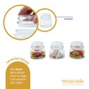 Ver imagem 4 de Kit 3 potes de vidro com tampa herméticos redondos 350ml - Mozcada